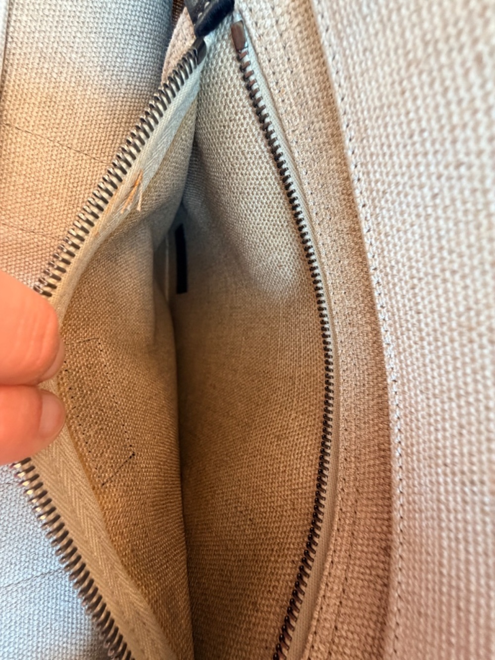 Saint Laurent Rive Gauche Linen Tote Bag Size L - Picture 6 of 15